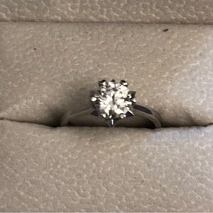 Moissanite Diamond Solitaire Ring Size 6.5